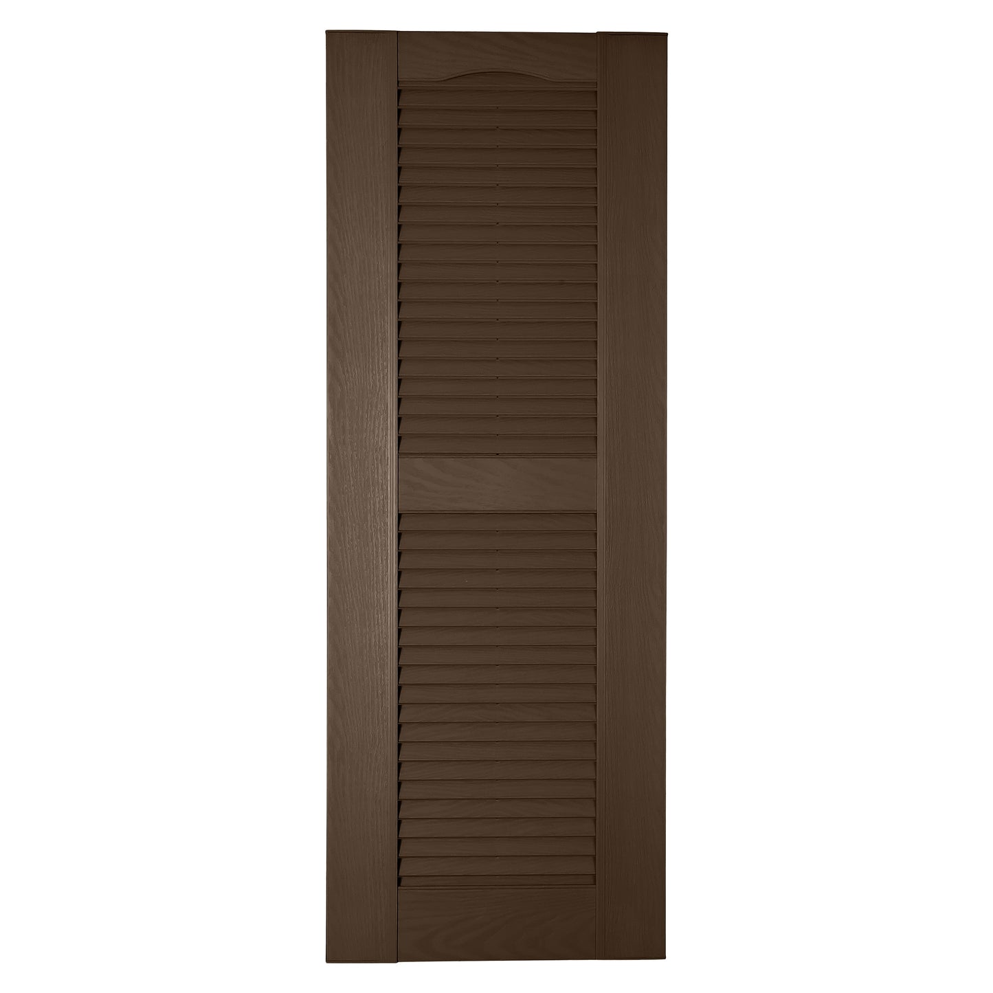 RELIABILT 17.75-in W x 84-in H Bronze Louvered Polypropylene Exterior Shutters ( 2 -Pack )