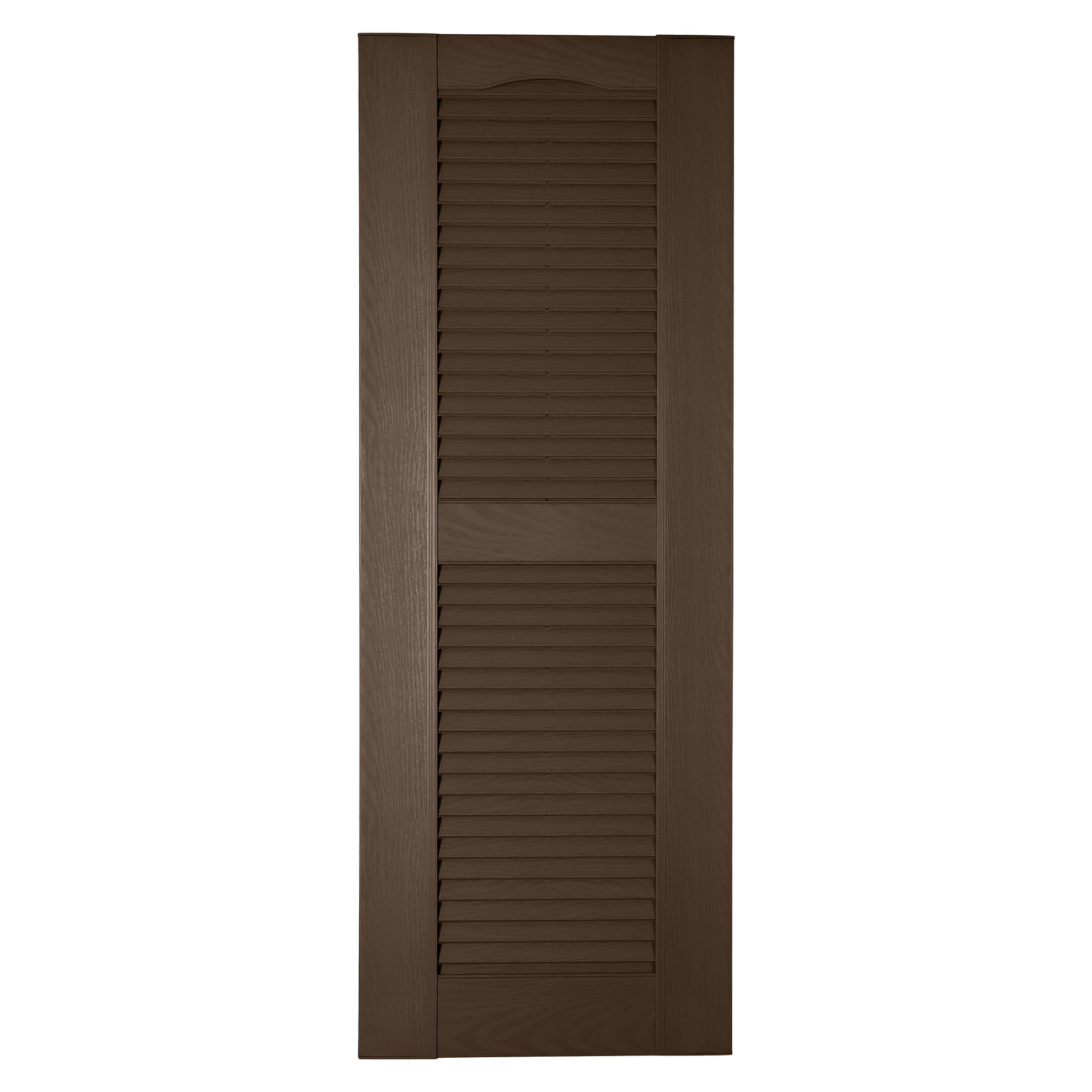 RELIABILT 17.75-in W x 84-in H Bronze Louvered Polypropylene Exterior Shutters ( 2 -Pack )