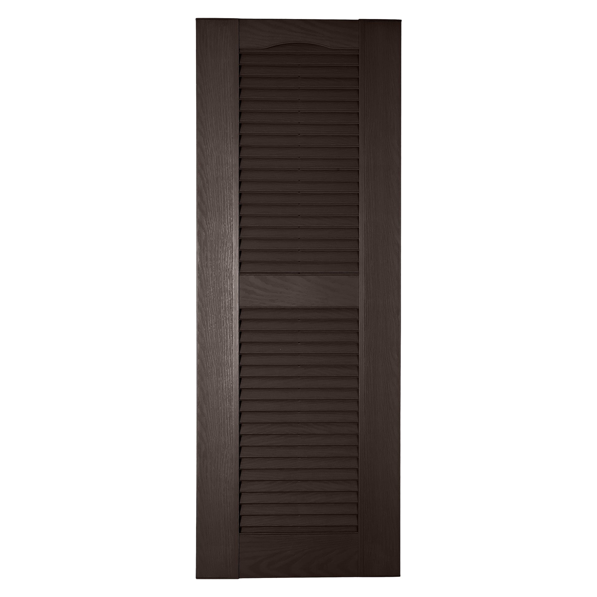 RELIABILT 17.75-in W x 84-in H Sienna Brown Louvered Polypropylene Exterior Shutters ( 2 -Pack )