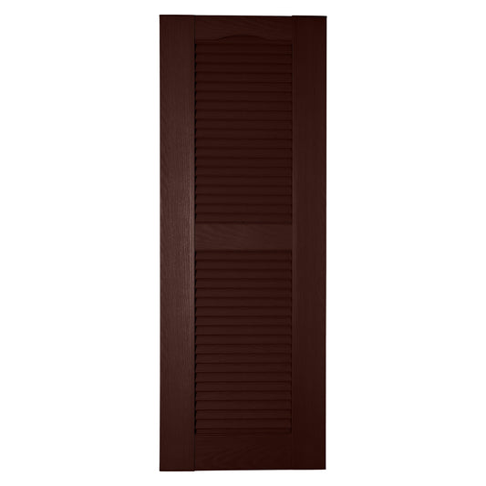 RELIABILT 17.75-in W x 78-in H Burgundy Louvered Polypropylene Exterior Shutters ( 2 -Pack )