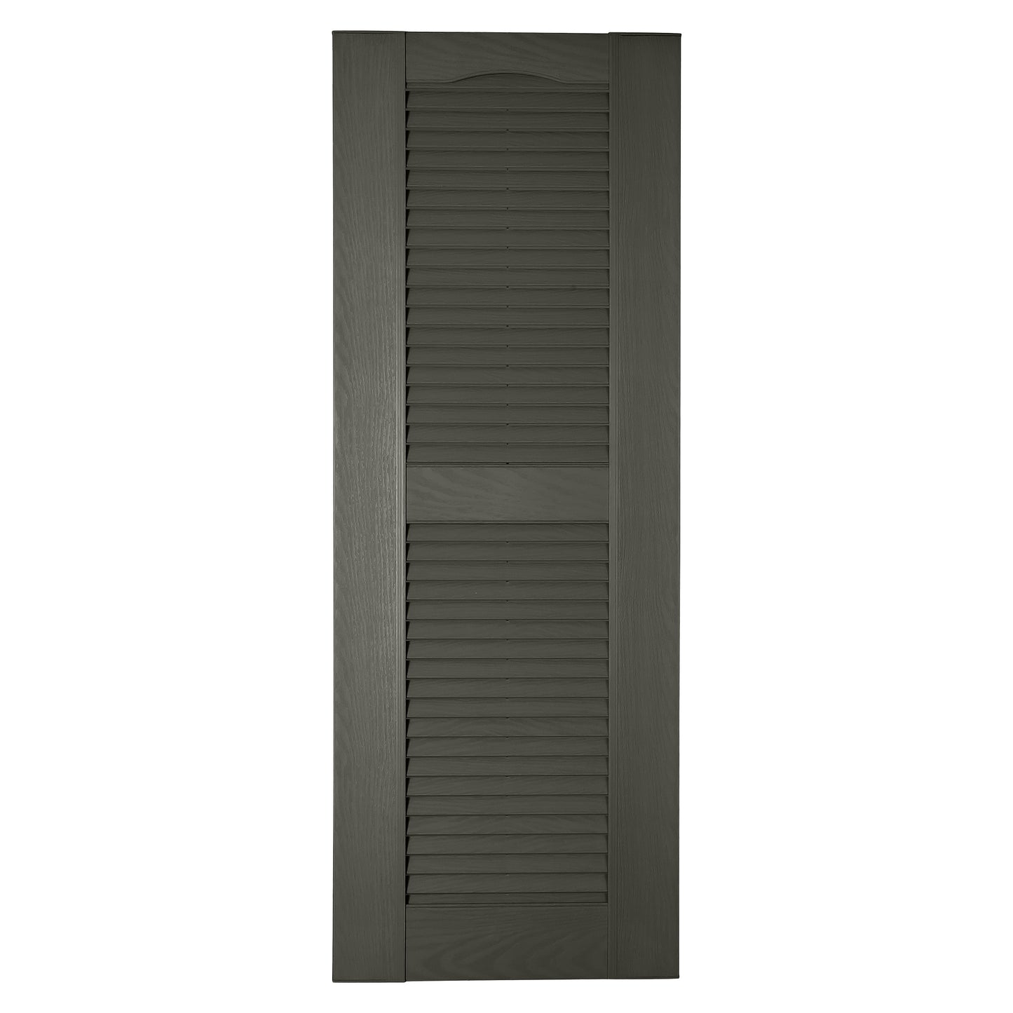 RELIABILT 17.75-in W x 82-in H Dove Gray Louvered Polypropylene Exterior Shutters ( 2 -Pack )