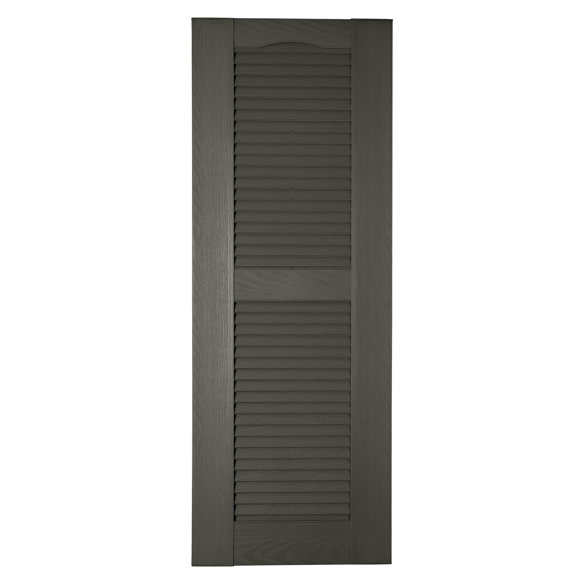 RELIABILT 17.75-in W x 82-in H Dove Gray Louvered Polypropylene Exterior Shutters ( 2 -Pack )
