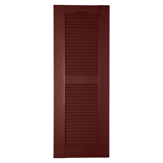 RELIABILT 17.75-in W x 82-in H Cranberry Louvered Polypropylene Exterior Shutters ( 2 -Pack )