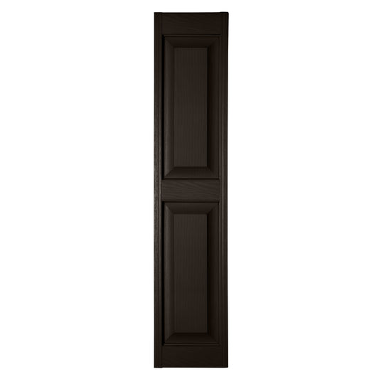 RELIABILT 10-in W x 83-in H Chocolate Chip Raised panel Polypropylene Exterior Shutters ( 2 -Pack )