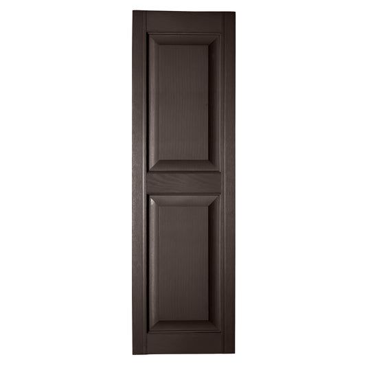 RELIABILT 14.5-in W x 80-in H Sienna Brown Raised panel Polypropylene Exterior Shutters ( 2 -Pack )