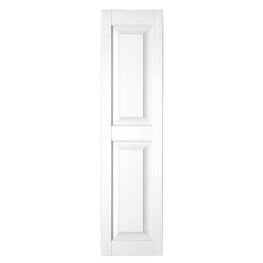 RELIABILT 12-in W x 82-in H White Raised panel Polypropylene Exterior Shutters ( 2 -Pack )