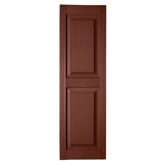 RELIABILT 14.5-in W x 81-in H Brick Red Raised panel Polypropylene Exterior Shutters ( 2 -Pack )
