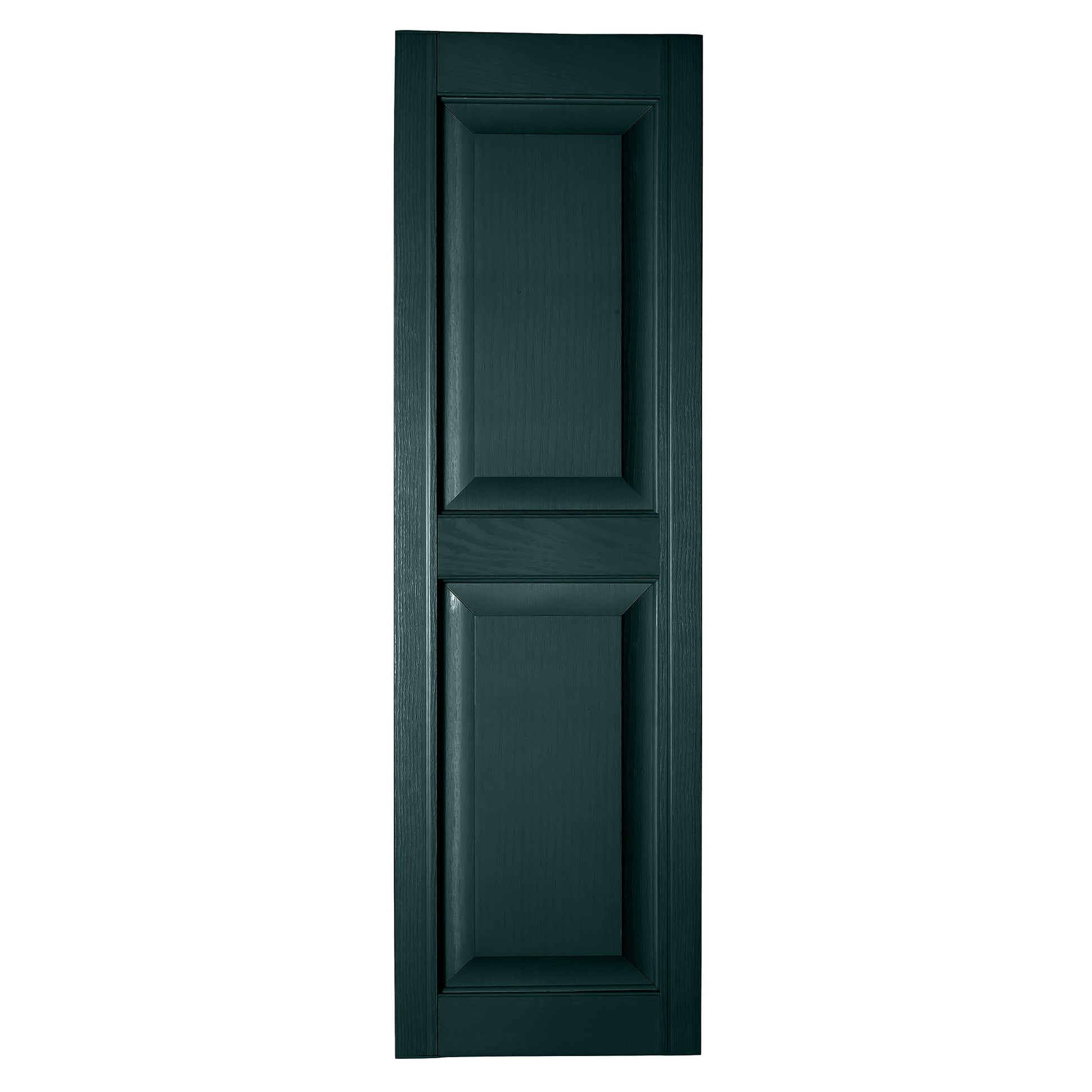 RELIABILT 14.5-in W x 80-in H Ebony Green Raised panel Polypropylene Exterior Shutters ( 2 -Pack )