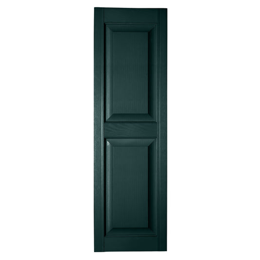 RELIABILT 14.5-in W x 80-in H Ebony Green Raised panel Polypropylene Exterior Shutters ( 2 -Pack )