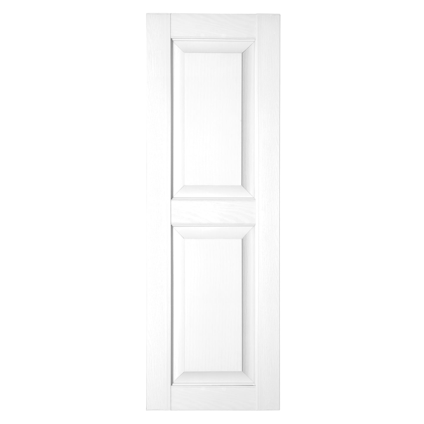 RELIABILT 16.25-in W x 80-in H White Raised panel Polypropylene Exterior Shutters ( 2 -Pack )