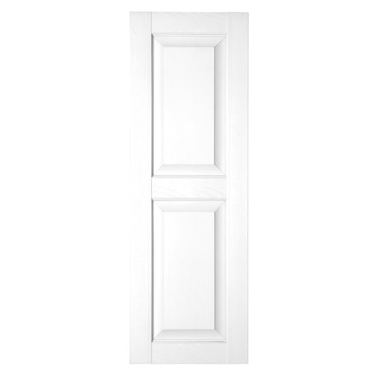 RELIABILT 16.25-in W x 80-in H White Raised panel Polypropylene Exterior Shutters ( 2 -Pack )