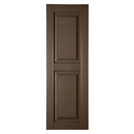 RELIABILT 16.25-in W x 80-in H Bronze Raised panel Polypropylene Exterior Shutters ( 2 -Pack )
