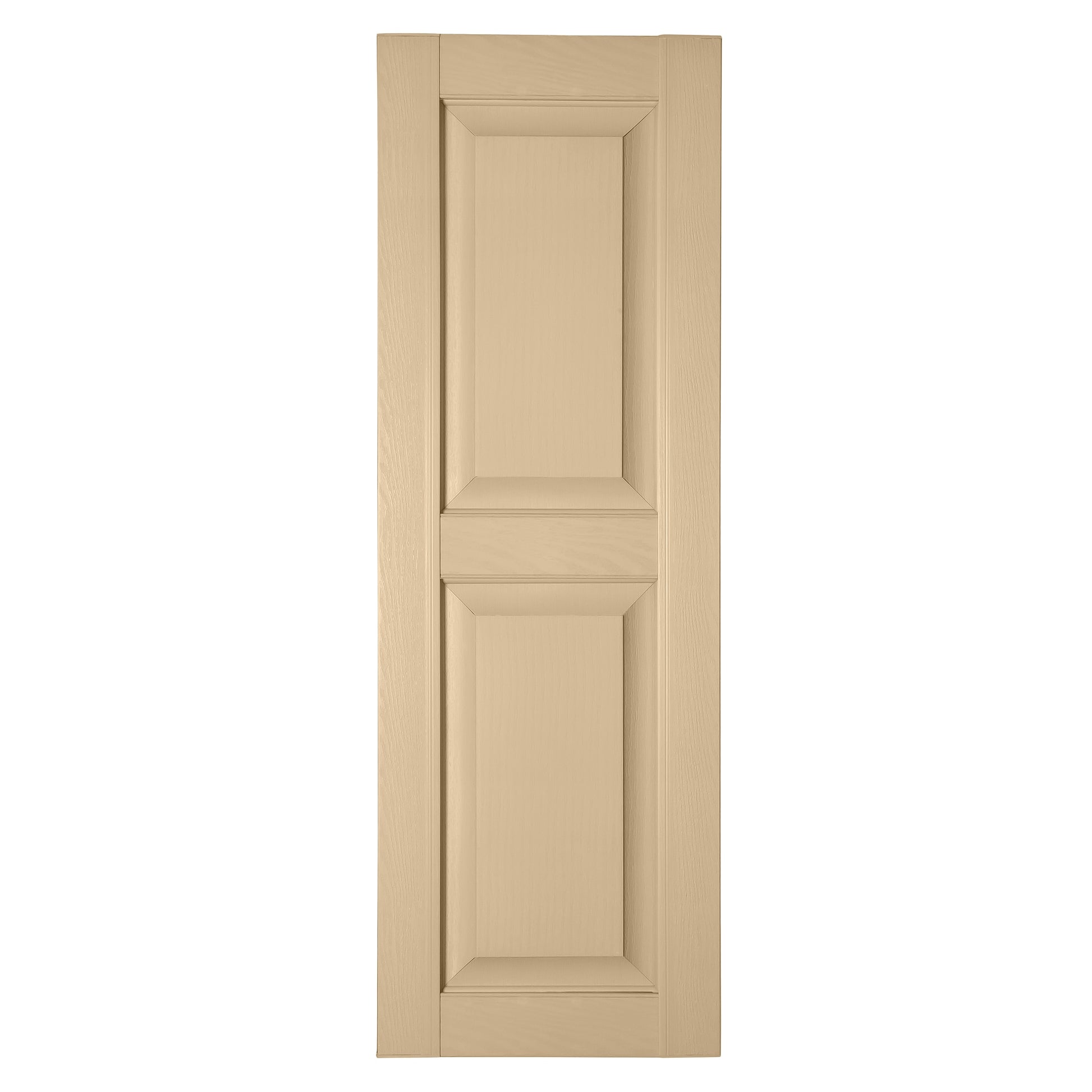 RELIABILT 16.25-in W x 83-in H Sandalwood Raised panel Polypropylene Exterior Shutters ( 2 -Pack )