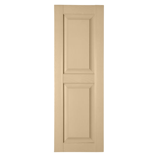 RELIABILT 16.25-in W x 83-in H Sandalwood Raised panel Polypropylene Exterior Shutters ( 2 -Pack )