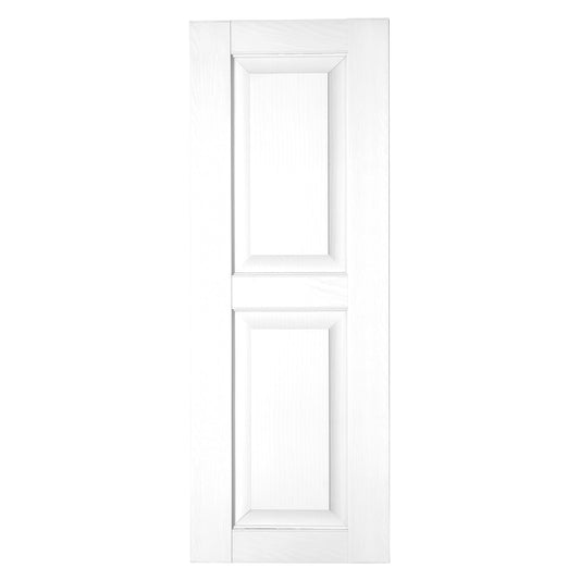 RELIABILT 17.75-in W x 79-in H White Raised panel Polypropylene Exterior Shutters ( 2 -Pack )