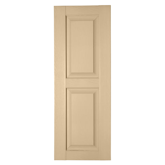 RELIABILT 17.75-in W x 78-in H Sandalwood Raised panel Polypropylene Exterior Shutters ( 2 -Pack )