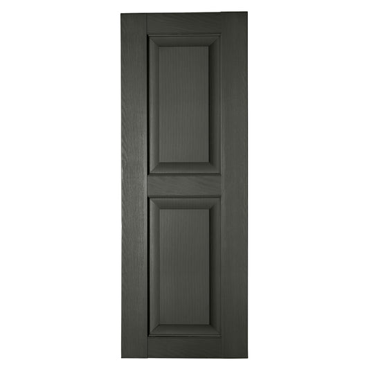 RELIABILT 17.75-in W x 80-in H Dark Gray Raised panel Polypropylene Exterior Shutters ( 2 -Pack )