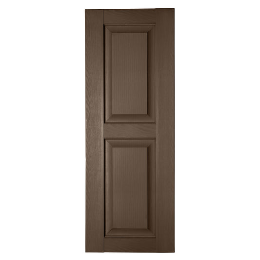 RELIABILT 17.75-in W x 78-in H Bronze Raised panel Polypropylene Exterior Shutters ( 2 -Pack )