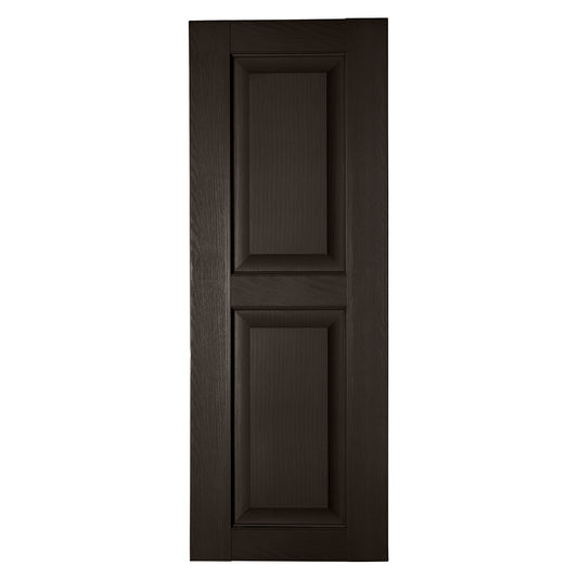 RELIABILT 17.75-in W x 75-in H Chocolate Chip Raised panel Polypropylene Exterior Shutters ( 2 -Pack )