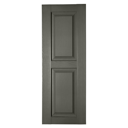 RELIABILT 17.75-in W x 83-in H Dove Gray Raised panel Polypropylene Exterior Shutters ( 2 -Pack )