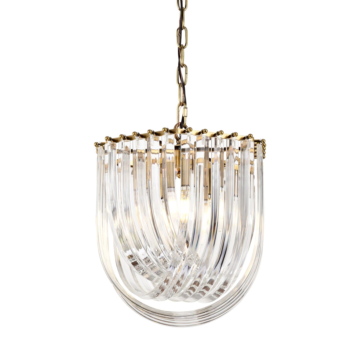 Edvivi Alexan 4 -Light Brass Glam Cage For Use in Bedrooms, Dining Rooms, Foyers, Kitchens, Living Rooms Chandelier
