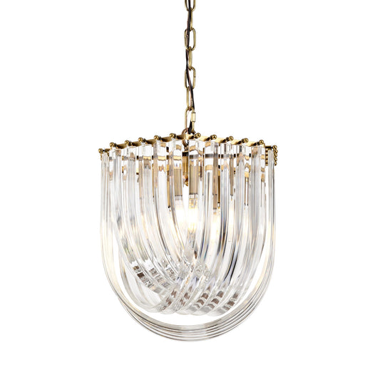 Edvivi Alexan 4 -Light Brass Glam Cage For Use in Bedrooms, Dining Rooms, Foyers, Kitchens, Living Rooms Chandelier