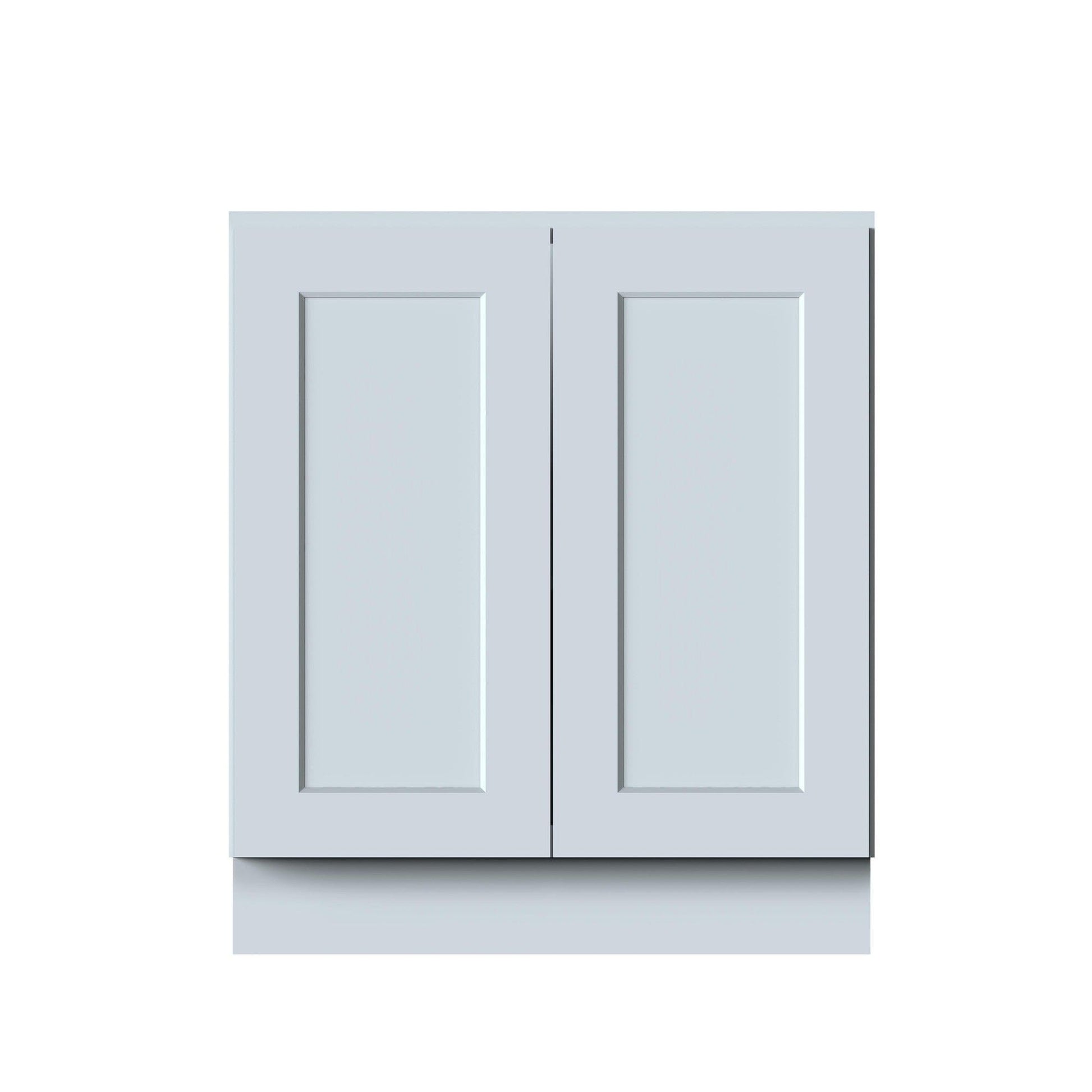 Boyel Living 30in.W x24in.D x34.5in.H DOVE GREY FULL HEIGHT DOOR BASE CABINET Fully assembled Cabinet With Two HDF Doors