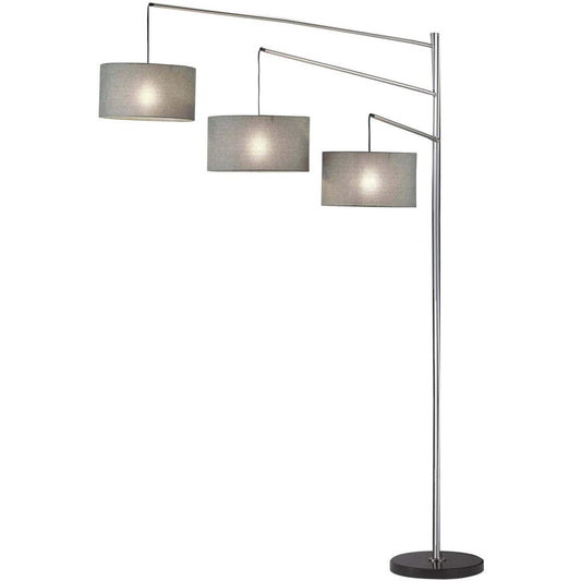 Adesso  4255-22 Wellington 91 inch 10000 watt Satin Steel Arc Lamp Portable Light