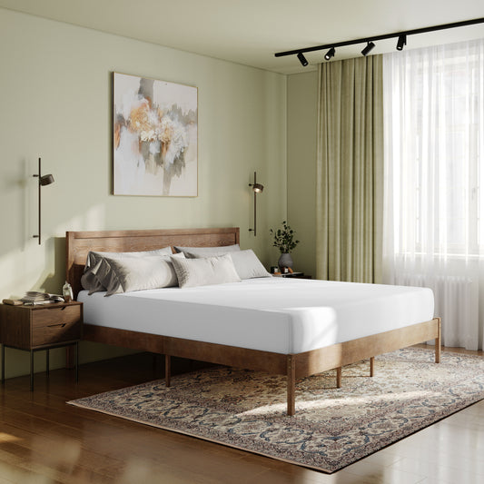 Flash Furniture Cloud Green Tea Cooling Gel 4-Layer Memory Foam 10-in King Mattress in a Box with CertiPUR-US Certification; Washable Cover; and Pressure Relief