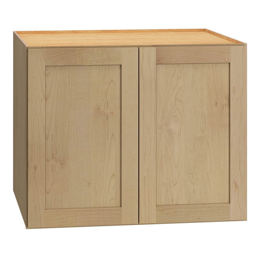 Diamond Express Jamestown 30-in W x 24-in H x 24-in D Coastline Brown Wall Fully Assembled Plywood Cabinet Recessed Panel Shaker