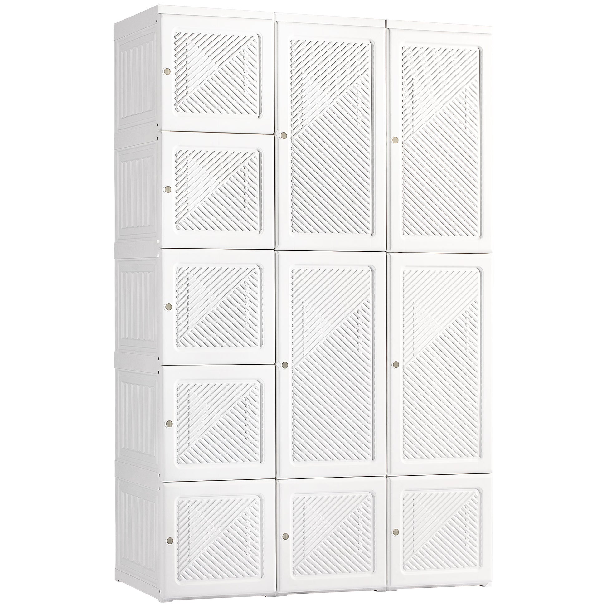 LOVMOR Portable Wardrobe Closet Folding Bedroom Armoire Clothes Storage Organizer White