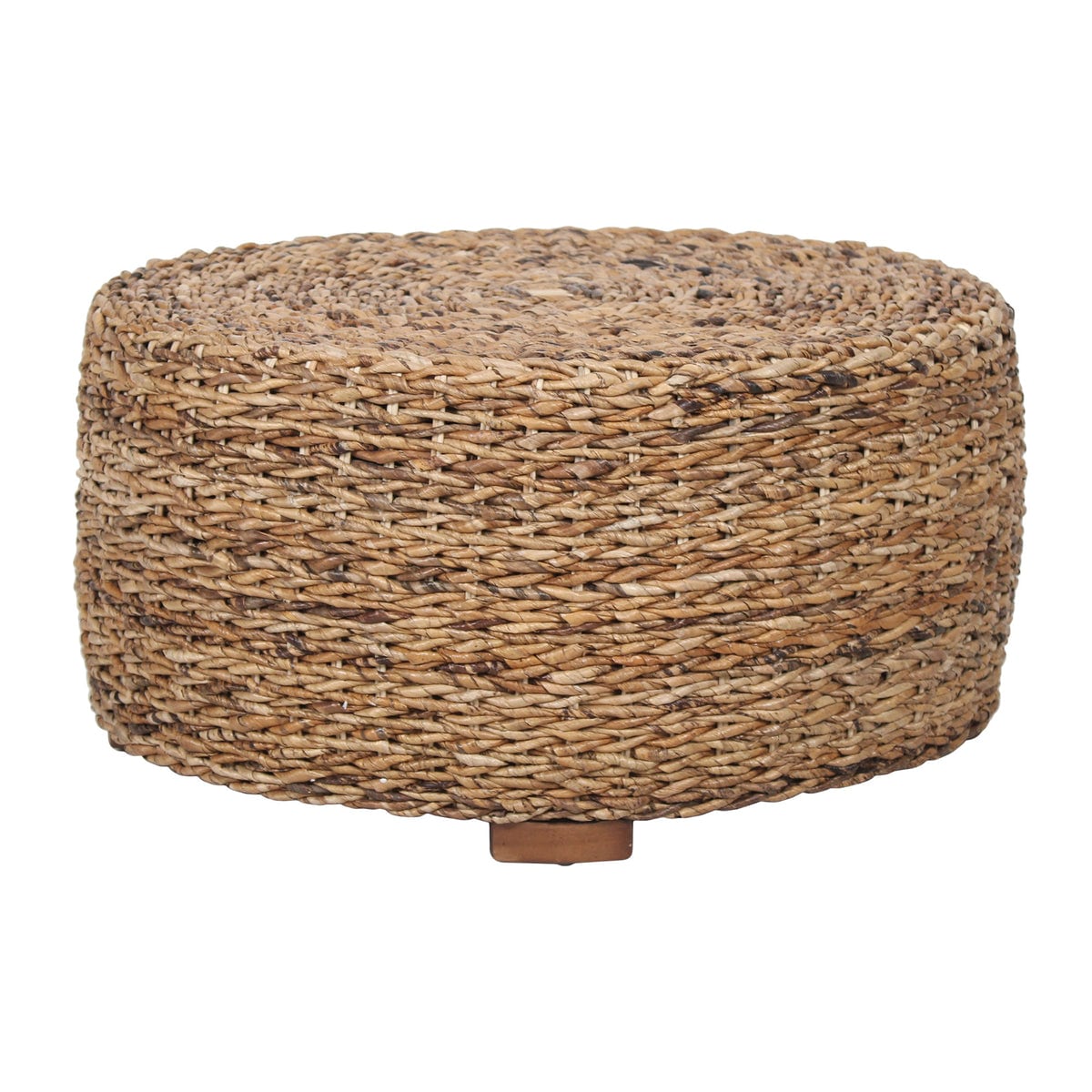 East at Main Abella Round Woven Banana Leaf Coffee Table Natural