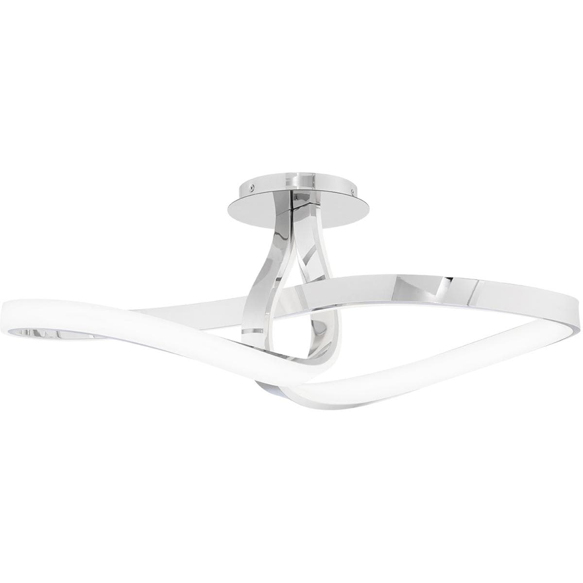WAC Lighting  FM-35424-CH Mobius LED 988 inch Chrome Semi-Flush Mount Ceiling Light dweLED