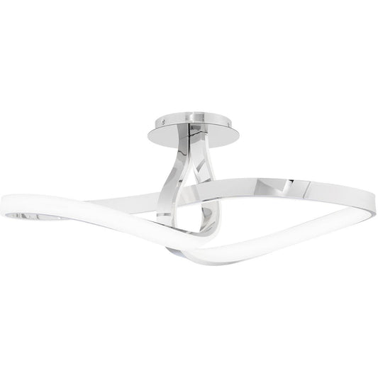 WAC Lighting  FM-35424-CH Mobius LED 988 inch Chrome Semi-Flush Mount Ceiling Light dweLED