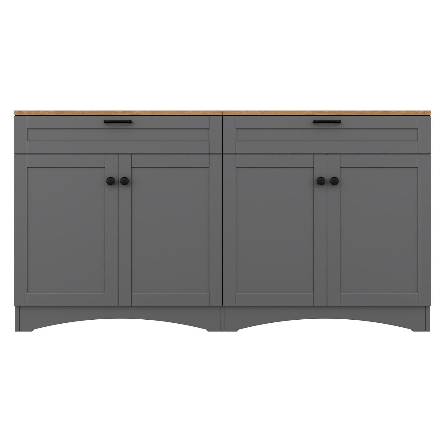 Miki Shinly TV Stand Transitional Gray 15.7-in W TV cabinet ( Accommodates TVs up to 70-in )