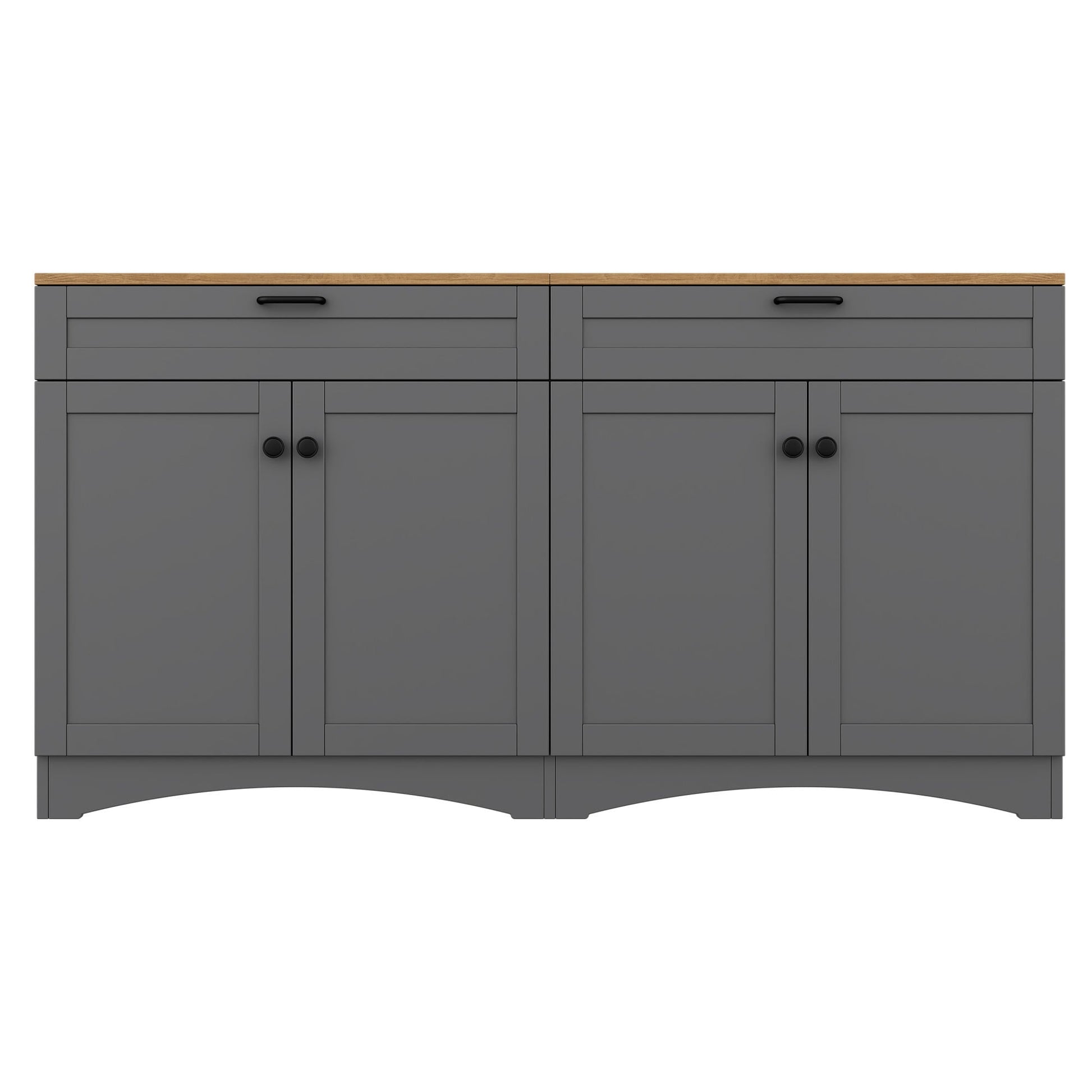 Miki Shinly TV Stand Transitional Gray 15.7-in W TV cabinet ( Accommodates TVs up to 70-in )