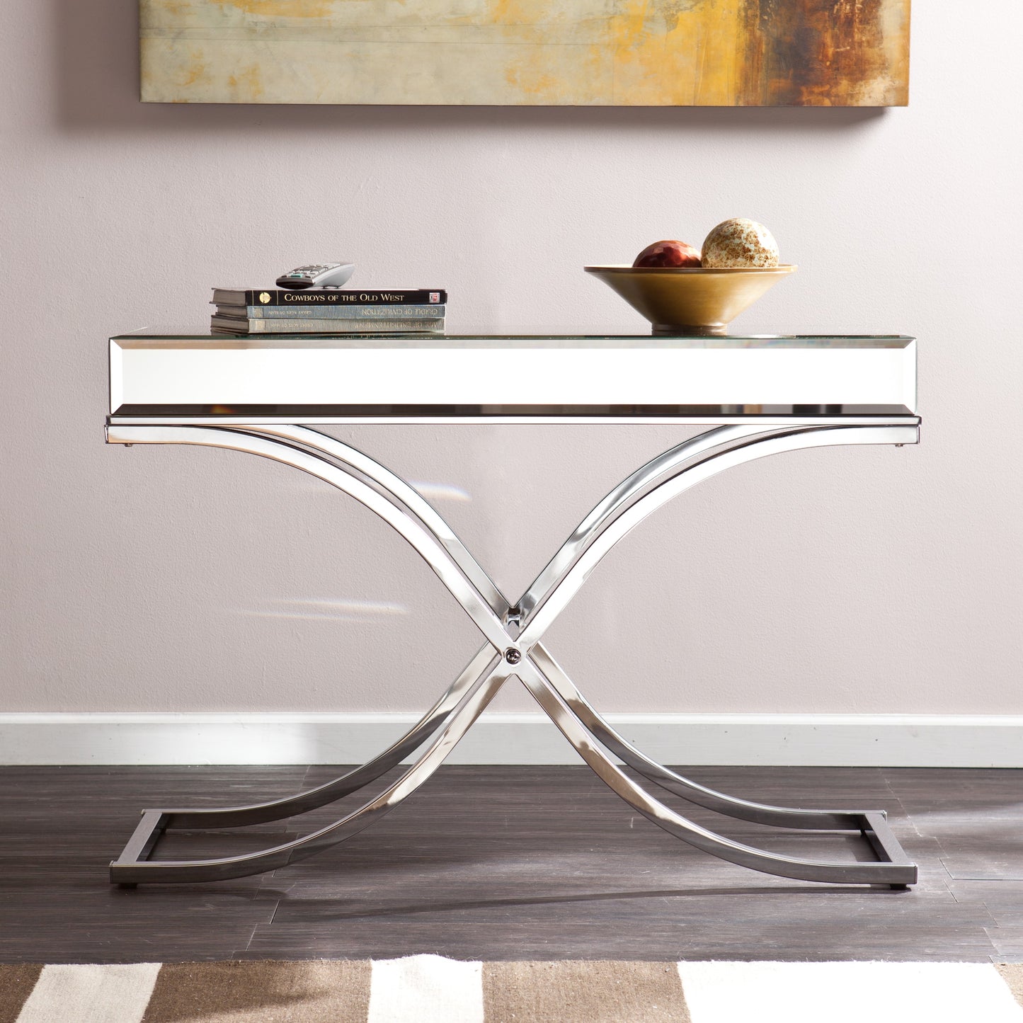 Safavieh Ava Mirrored Console Table - Chrome