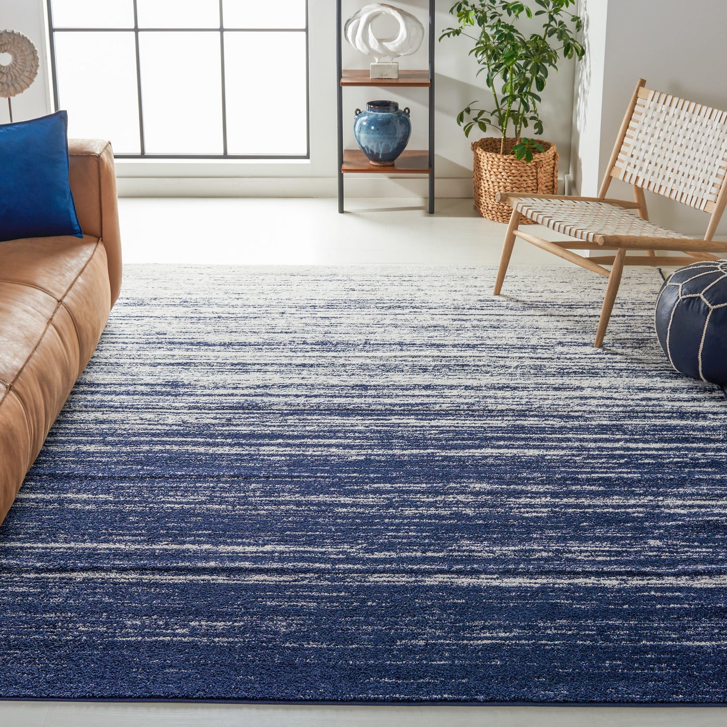 Safavieh Adirondack 113N Navy Ivory Contemporary Large Rectangle 10ft x 14ft Rug
