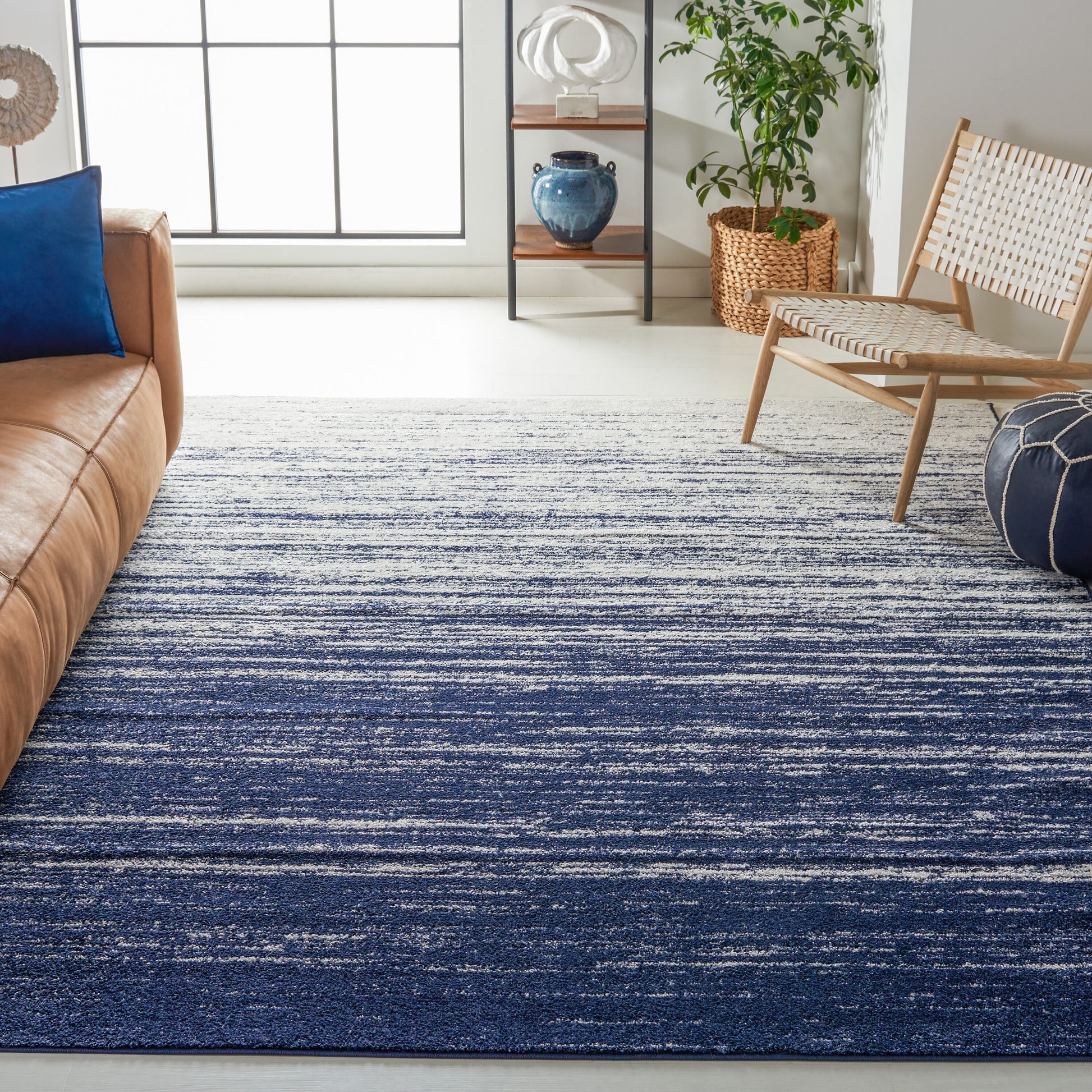 Safavieh Adirondack 113N Navy Ivory Contemporary Large Rectangle 10ft x 14ft Rug