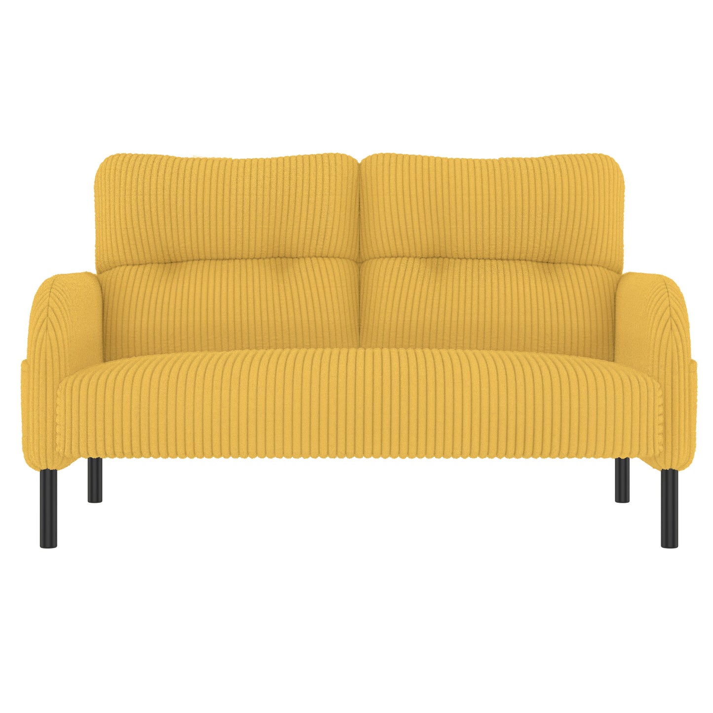 Bybafun 47.24-in W Modern Yellow 2-seater Sectional