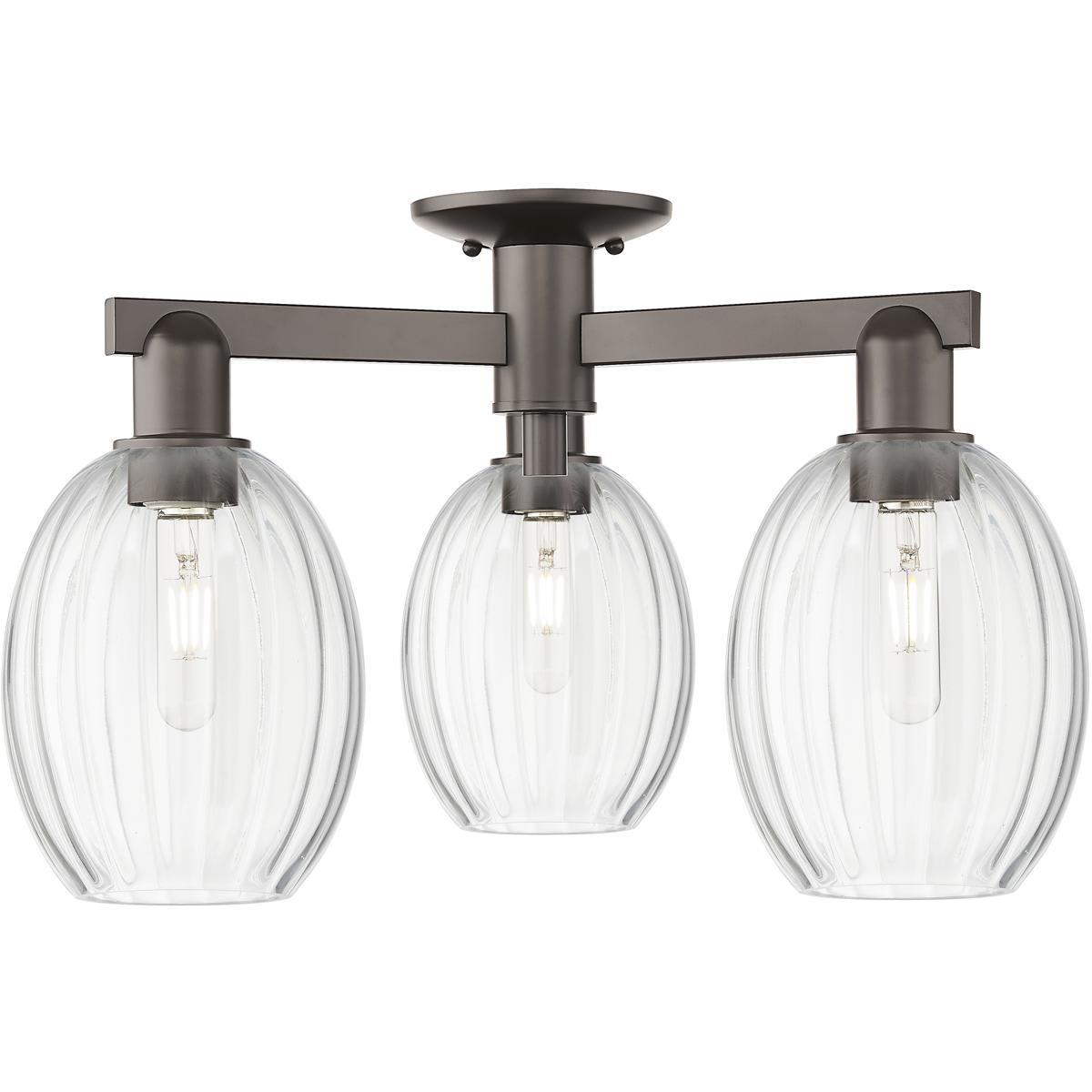 Innovations Lighting  716-3F-OB-G459-6CL Preston Semi-Flush Mount Oil Rubbed Bronze