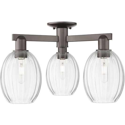 Innovations Lighting  716-3F-OB-G459-6CL Preston Semi-Flush Mount Oil Rubbed Bronze