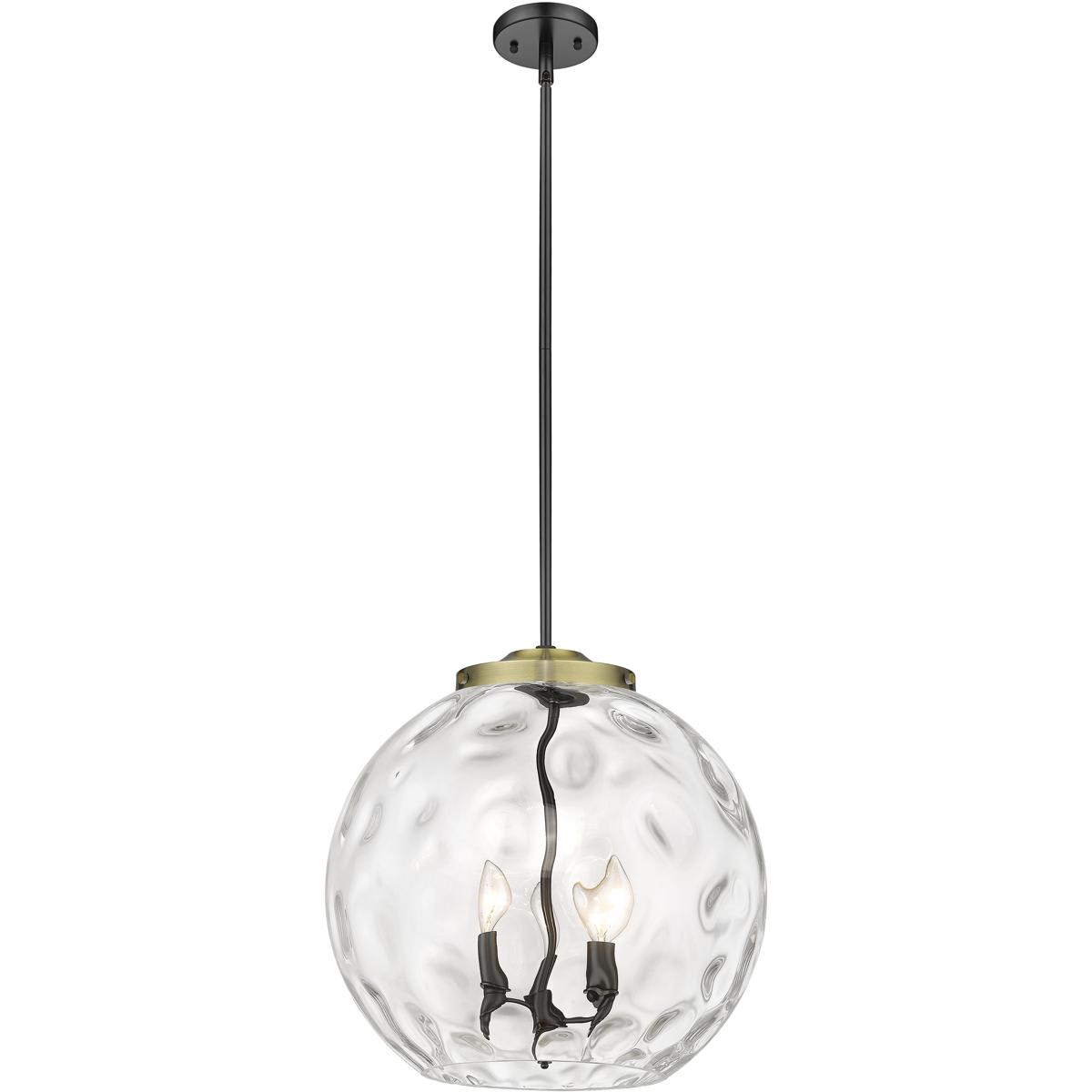 Innovations Lighting  221-3S-BAB-G1215-16 Ballston Athens Water Glass Pendant Black Antique Brass