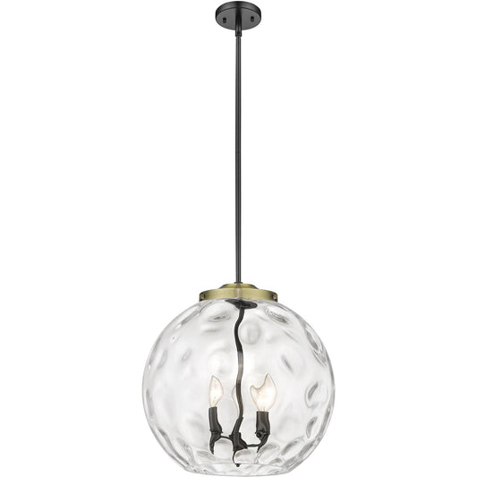 Innovations Lighting  221-3S-BAB-G1215-16 Ballston Athens Water Glass Pendant Black Antique Brass