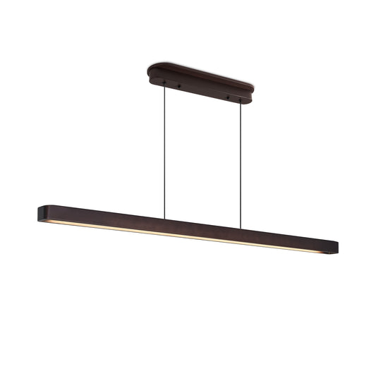 Iseryn Light 1 -Light Walnut Modern/contemporary Linear Integrated LED Large Hanging Pendant light