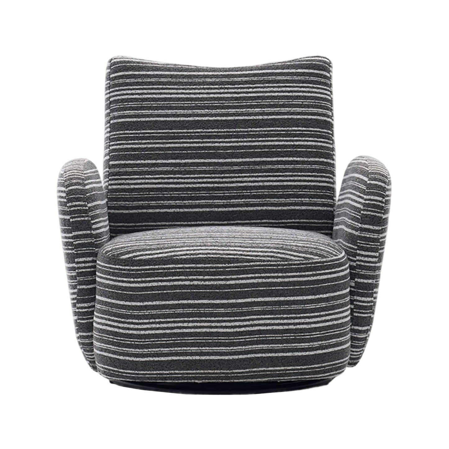 Damerin 31.1-in W Modern Dark Gray Boucle Swivel Accent Armchair