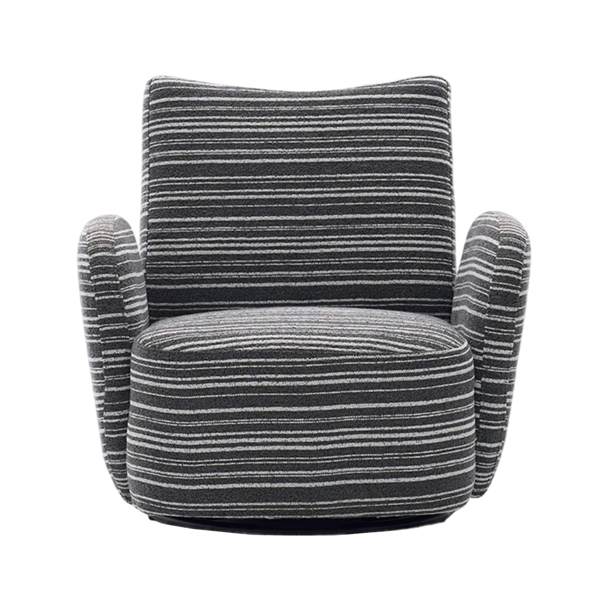 Damerin 31.1-in W Modern Dark Gray Boucle Swivel Accent Armchair