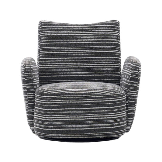 Damerin 31.1-in W Modern Dark Gray Boucle Swivel Accent Armchair