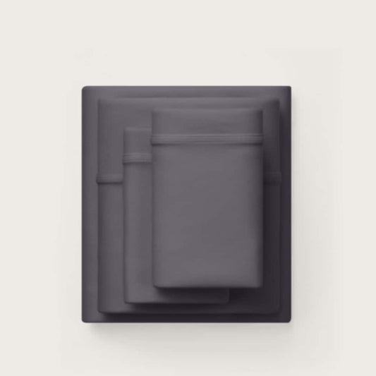 Purple  SoftStretch Sheet with Silky-soft and Moisture-wicking - King/California King - Stormy Grey