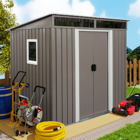 ToolCat 6.1-ft x 5.1-ft Galvanized steel Metal Storage Shed